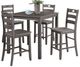 Furniture of America® Lubbock 5-Piece Gray Counter Height Dining Table Set-0