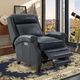 BarcaLounger® Barrett Barone Navy Blue Leather Power Recliner-3