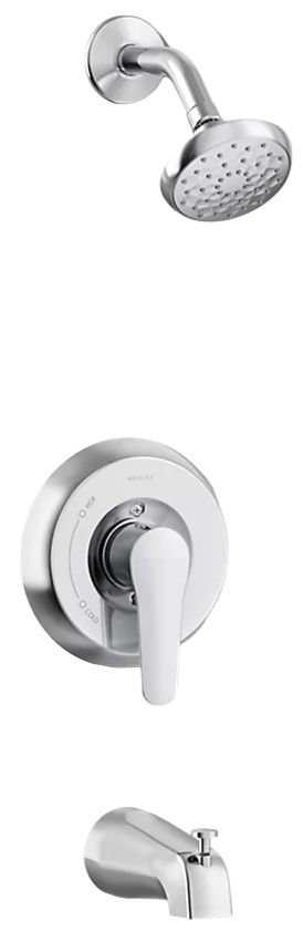 KOHLER® July® Rite-Temp® Polished Chrome 1.75 GPM Bath and Shower Trim Kit-0