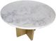 Moe's Home Collection Graze White Dining Table with Brass Base -3