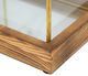 A & B Home Clear/Gold Glass House Box-2