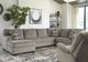Signature Design by Ashley® Ballinasloe 3-Piece Platinum Left-Arm Facing Sectional and Chaise-5