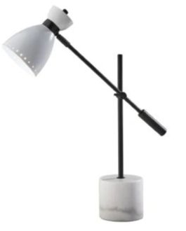 Adesso® Sadie Black and White Desk Lamp-0