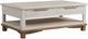 International Furniture Direct Golden Loft Gray Cocktail Table with Brown Base-0