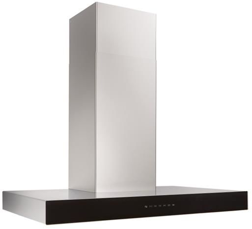 Best® Ispira 30" Stainless Steel with Black Glass Chimney Range Hood
