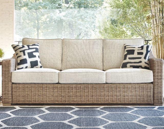 Signature Design by Ashley® Beachcroft Beige Sofa with Cushion-3