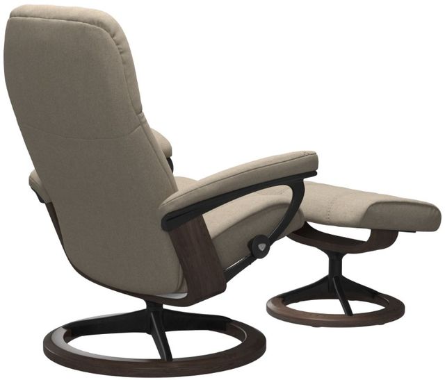 Stressless® by Ekornes® Customizable Consul Large Manual Recliner and Ottoman with Signature Base-3