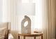 Monarch Specialties Inc. Beige Resin Table Lamp with Ivory Shade-2