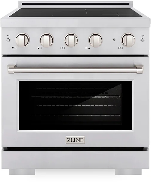 ZLINE 30 in. 4.2 cu. ft. Paramount Induction Range with 4 Element Cooktop and Electric Convection Oven in Stainless Steel (SINR30)