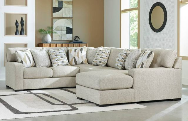 Benchcraft® Laurelgrove 4-Piece Pebble Right Arm Facing Sectional and Chaise-1