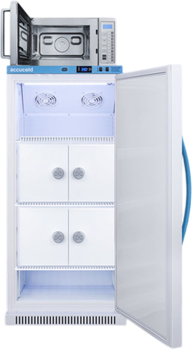 Accucold® MOMCUBE 8 Cu. Ft. White/Stainless Steel Breast Milk Refrigerator/Microwave Combination-1