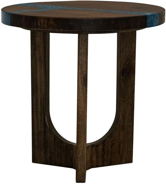International Furniture Direct Zaphiro Brown End Table-0