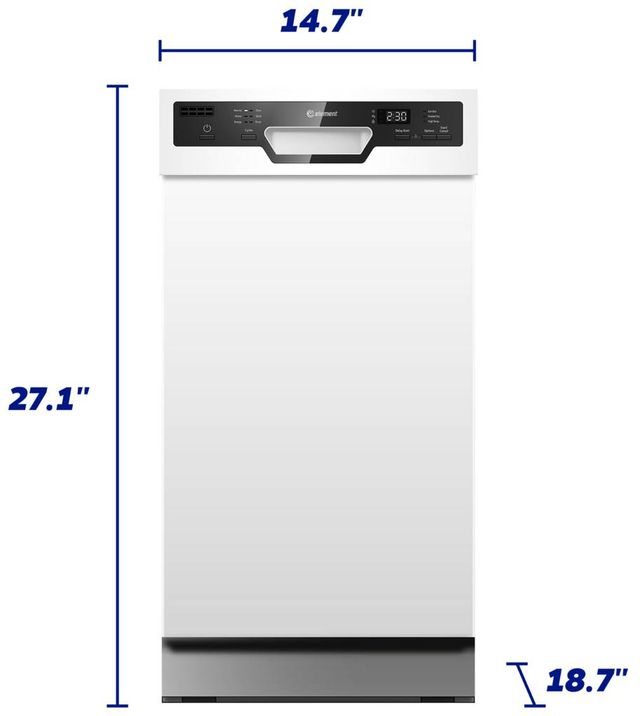 Element® 18" White Front Control Built-In Dishwasher-3