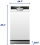 Element® 18" White Front Control Built-In Dishwasher-3