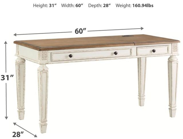 Signature Design by Ashley® Realyn Two-Tone Office Lift Top Desk-2