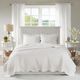 Olliix by Madison Park White King/California King Tuscany 3 Piece Reversible Scalloped Edge Coverlet Set-4