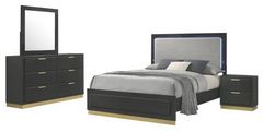 Coaster® Caraway 4-Piece Black California King Bedroom Set