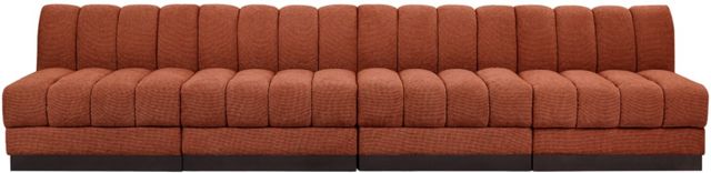 Meridian Furniture Quinn 4-Piece Cognac Modular Armless Sofa-1