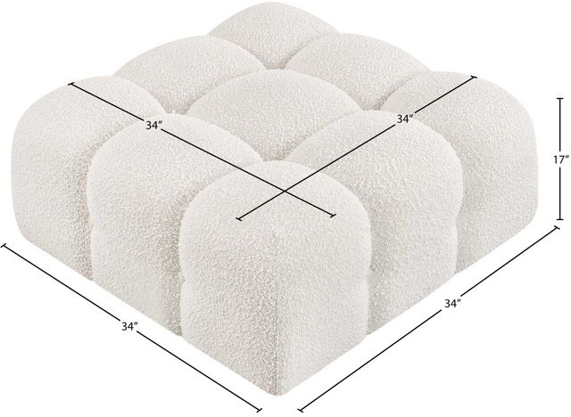 Meridian Furniture Ames Cream Ottoman-3