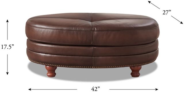 Hydeline® Belfast Caramel Brown Ottoman-1