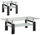 Coaster® Dyer 2-Piece Glass Top Occasional Table with Black/Chrome Base Set-0