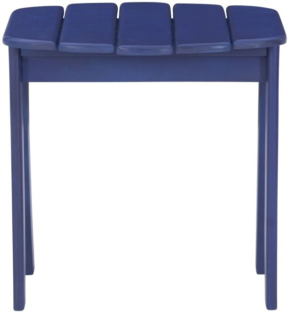 Linon Adirondack Blue Wooden Outdoor End Table-2
