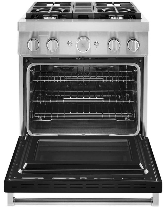 KitchenAid® 30" Imperial Black Pro Style Dual Fuel Range-1