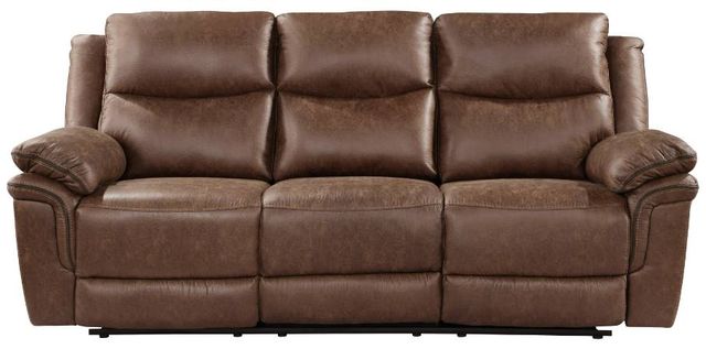 New Classic® Home Furnishings Ryland Brown Dual Power Reclining Sofa-2