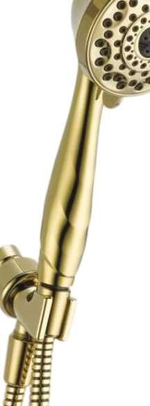 Delta Universal Showering Polished Brass Premium 7-Setting Shower Mount Hand Shower-1