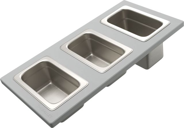 The Galley® Exclusive Gray Resin Upper Tier Condiment Serving Board-0