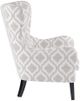 Olliix by Madison Park Grey/White Arianna Swoop Wing Chair-1
