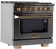 Kucht Gemstone Professional KED Series 36" Titanium Stainless Steel Pro Style Dual Fuel Liquid Propane Gas Range-4