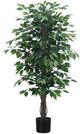 Monarch Specialties Inc. Green/Black 58" Artificial Potted Ficus Tree-0