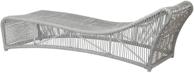 Sunset West Miami Frost Metal/Natural Fibers Outdoor Chaise-1
