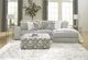 Albany Industries 2-Piece Mondo Silver Right-Arm Facing Chaise Sectional-1