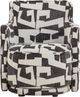 TOV Furniture Passe Black/White Jacquard Swivel Accent Chair-3