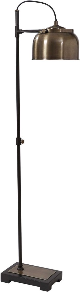 Uttermost® Bessemer Antique Brass Floor Lamp-3