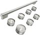 KitchenAid® 36" Monochromatic Stainless Steel Commercial-Style Gas Range Handle and Knob Kit-0