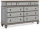 Flexsteel® Plymouth® 3-Piece Distressed Graywash Queen Poster Bedroom Set-4