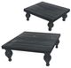 A & B Home 2-Piece Black Square Riser Set-1