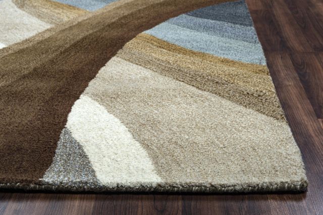 Rizzy Home Colours Tan/Ivory/Brown 5' x 8' Rug-2