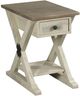 Hammary® Reclamation Place Sundried Natural Trestle Chairside Table with Willowed Base-0