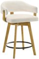 Armen Living Callah 3-Piece Amber Glow/White Counter Stool Set-0