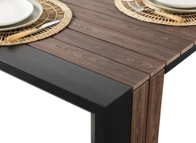 Transformer Table Transformer Black/Dark Walnut Aluminum/Polystyrene Outdoor Extendable Dining Table-2