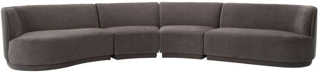 Moe's Home Collection Yoon Eclipse 4-Piece Umbray Grey Left-Arm Facing Modular Sectional and Chaise-0