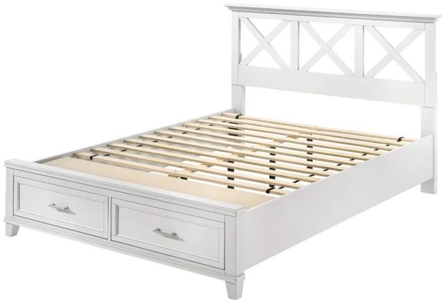 Bernards Nova II White King Panel Storage Bed-2