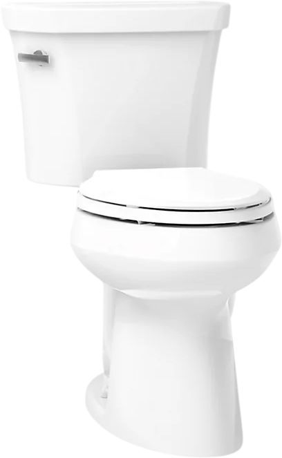 KOHLER® Highline® White 2-Piece Chair-Height Elongated Toilet, 1.28 Gpf with Insuliner® Tank Liner-0