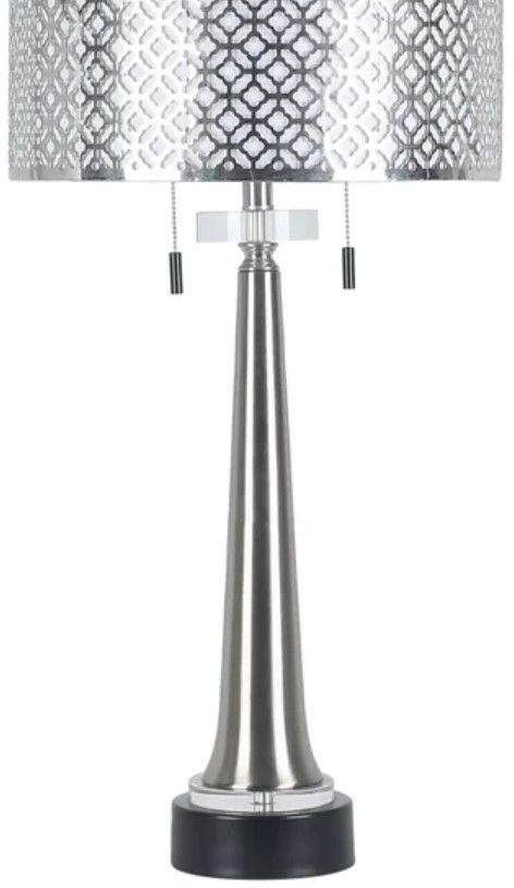 StyleCraft Stainless Steel/Sultan Silver Table Lamp-2