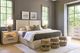 Universal Explore Home™ Oasis White Sandblasted Quartered Pine Shoreline Panel King Bed-4