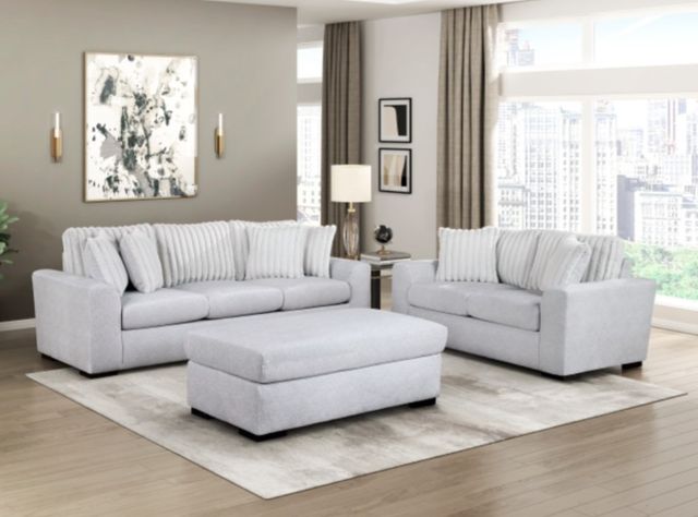 Homelegance® Athena Gray Ottoman-1